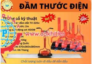 Máy đầm thước chạy điện (Máy đầm đất TV-220V)