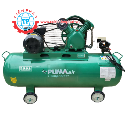 Máy nén khí dây đai PUMA 250L - lên hơi 12kg